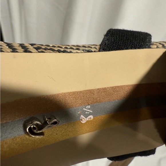 Jessica Simpson Boho Woven Block Heel Sandals Black Strap Size 8.5 - Picture 8 of 10